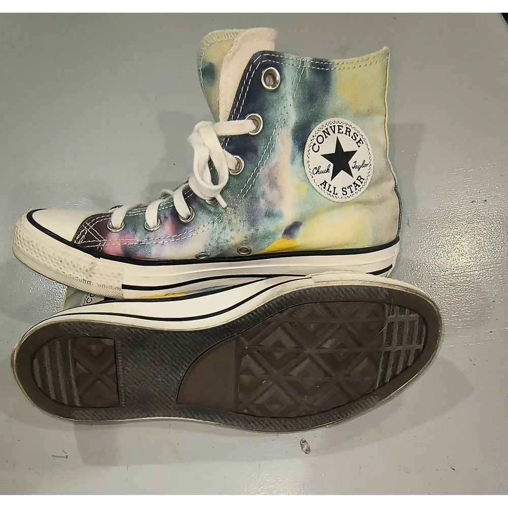 Converse Chuck Taylor All Star High Top Tie Dye Sneakers Unisex Mens 6 Womens 8 - Picture 7 of 10